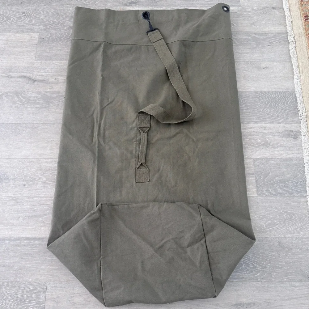 Military Style Olive Drab Canvas Duffel Bag Sea Bag Laundry Travel Bag 50x30